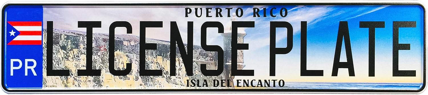 Amazon Com Puerto Rico Custom Euro Style License Plate Automotive