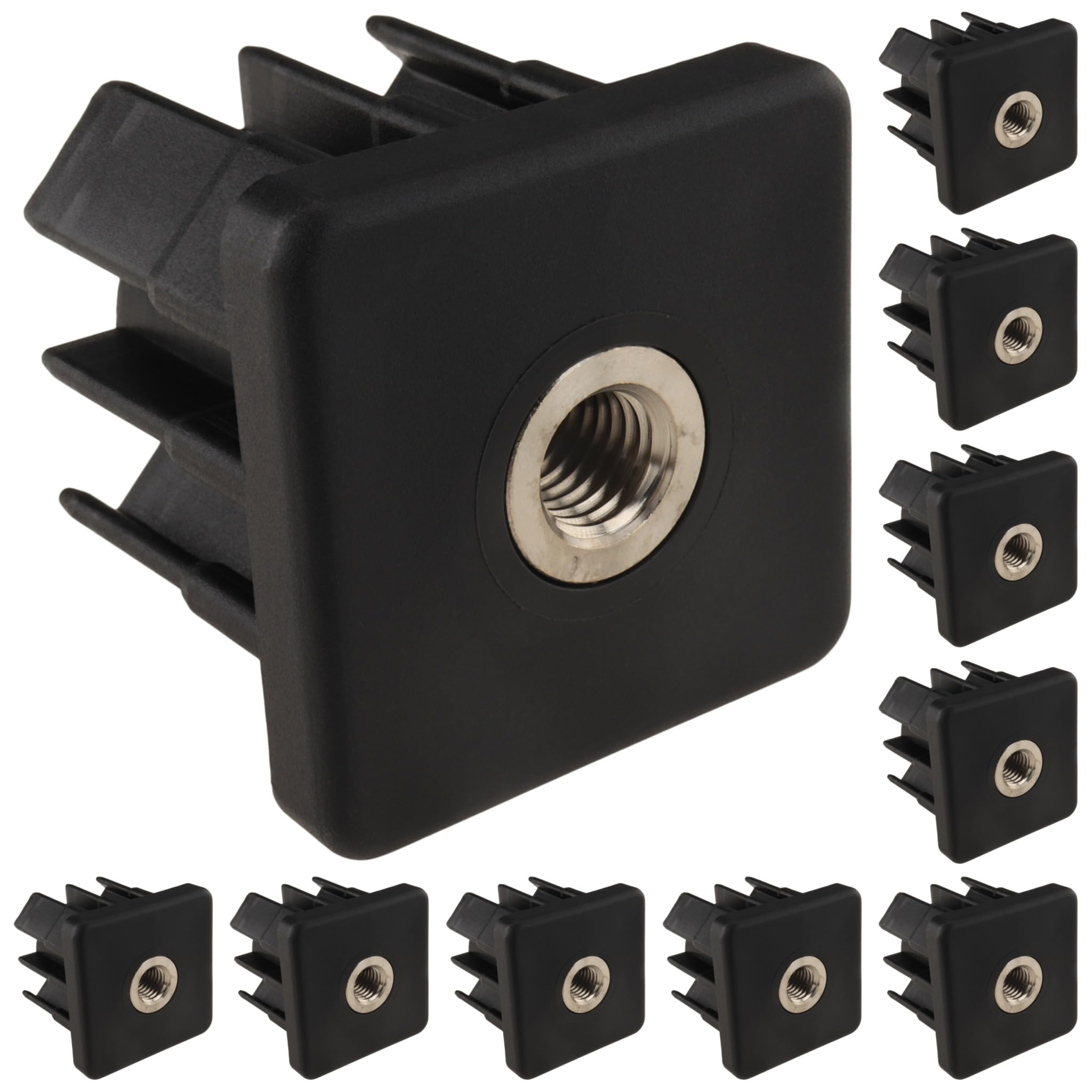 10 tapones roscados M14, 60 x 60 x 4,0, plástico PA reforzado con