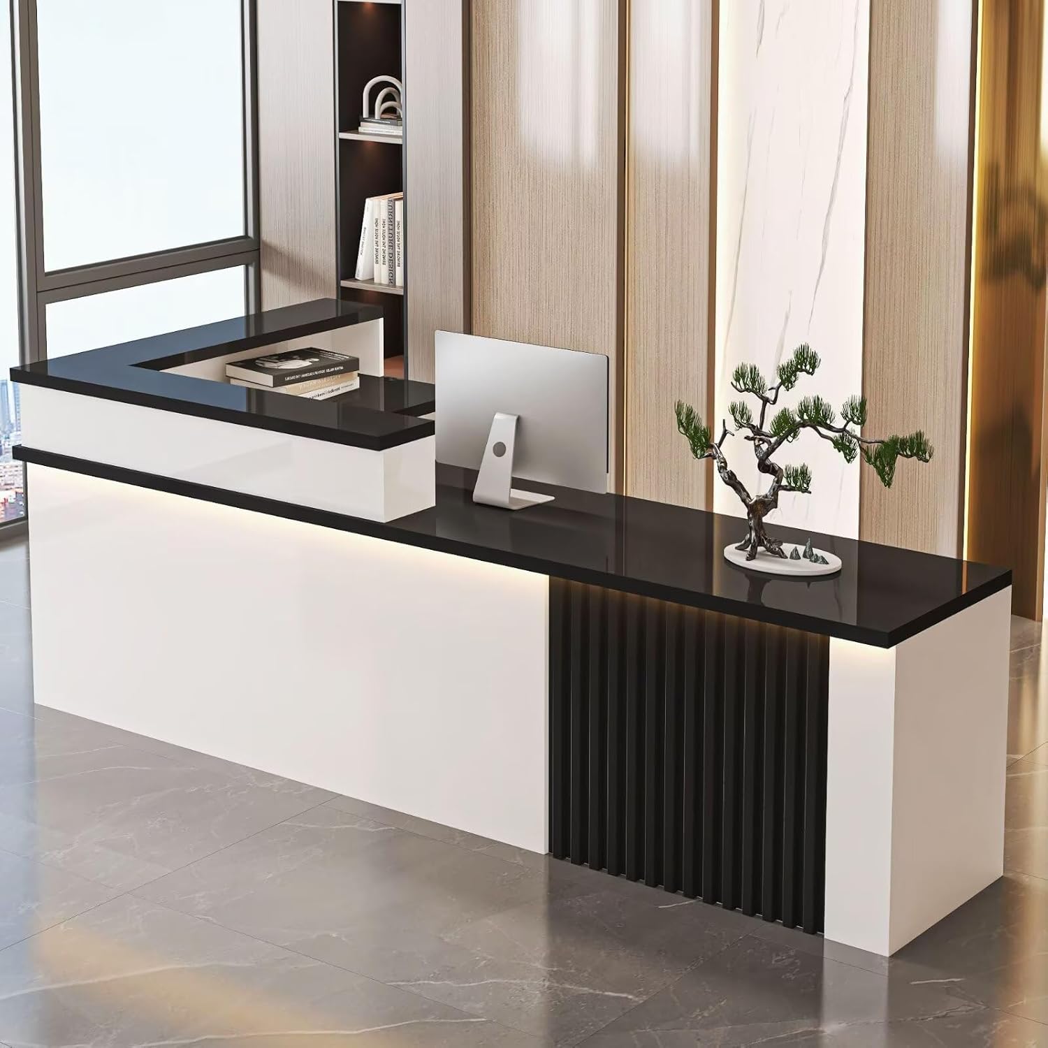 Modern Reception Desk with Counter, Front Desk Reception