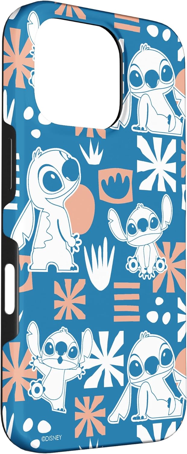 iPhone 16 Pro Disney Stitch Cute Hawaii Print Case
