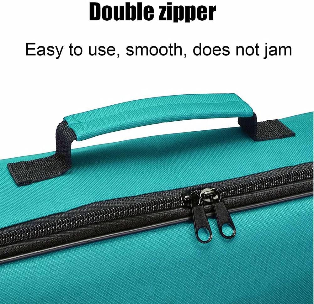 18-Inch Waterproof Tool Bag Oxford Cloth Tool Tote Electrician Storage Bag Parts Bag for Screws Drill Bit Portable Organizer Pouch Case (Color : Black)