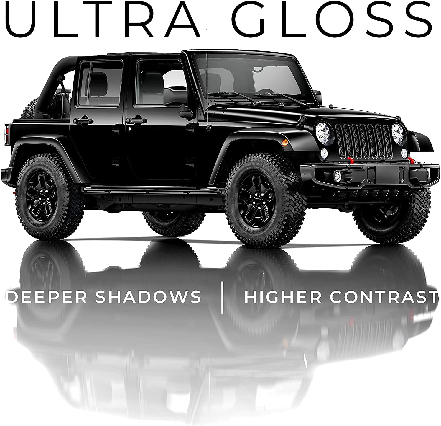 VViViD+ Ultra Gloss Premium Vinyl Car Wrap Film (6ft x 5ft, Gloss Piano Black)