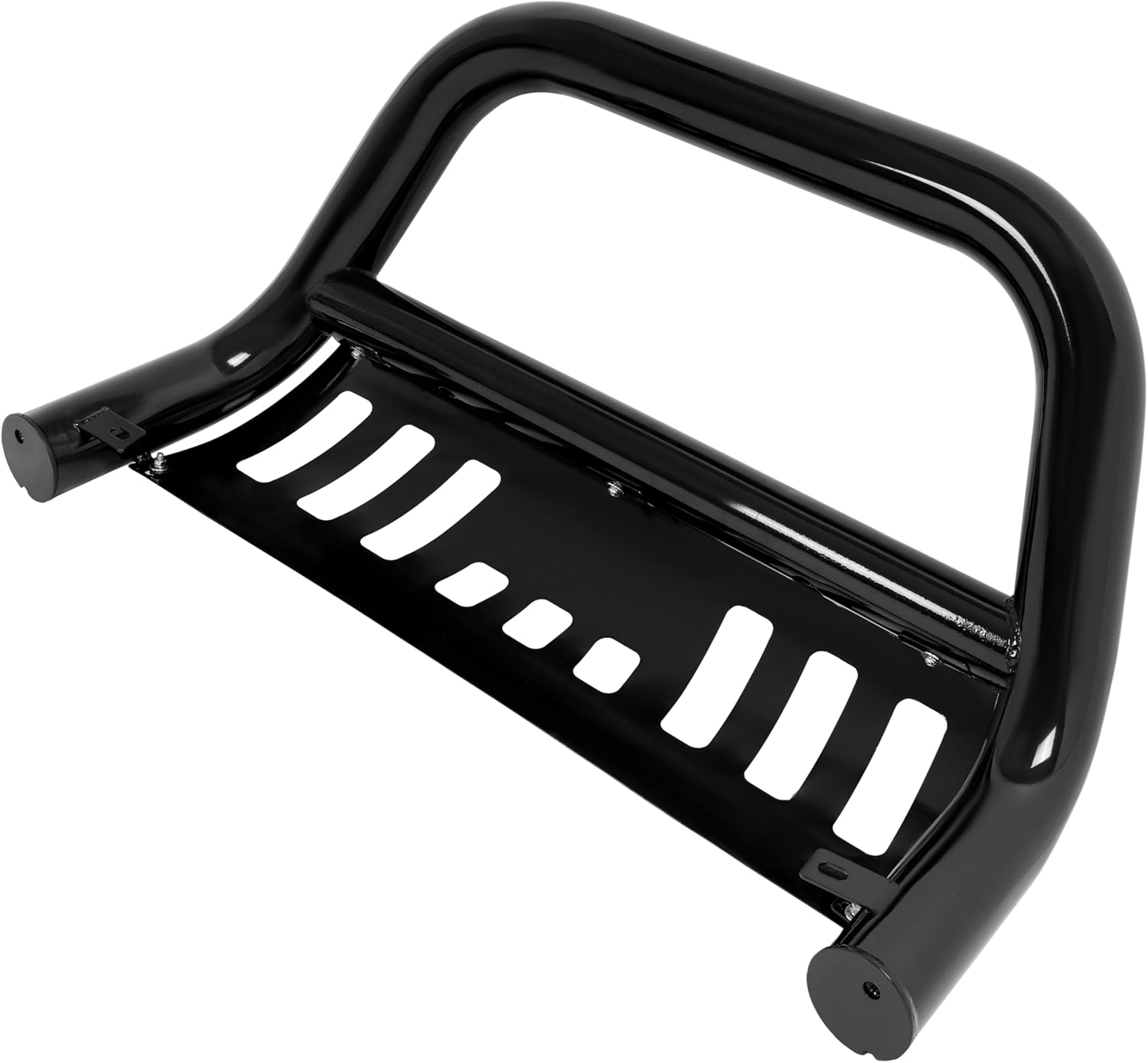 HECASA Bull Bar Lower Grill Guard Compatible with 2009-2015 Honda Pilot, w/Pre-Drilled for Auxiliary/Bar Light Mounting & Removable Skid Plate Electrophoresis+Powder Coated Steel