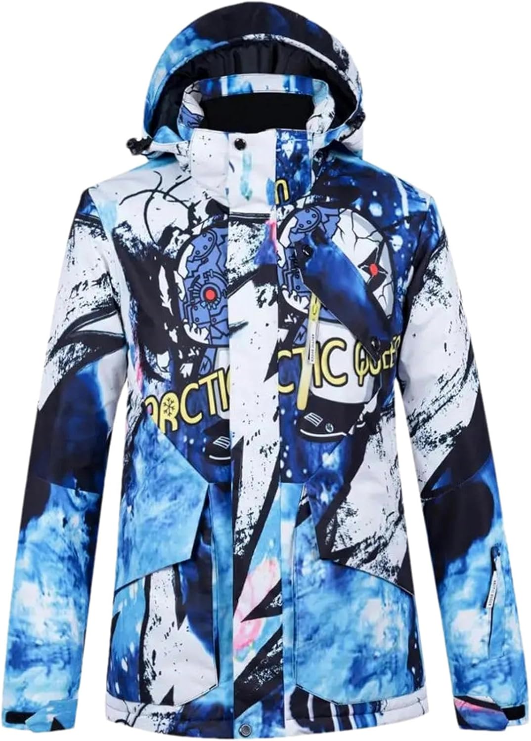 JXQXHCFS Men Ski Suit Snowboard Jacket Winter Waterproof Jacket Warm Thicken Windproof Wear Male Ski Coat Doodle Ski Jacket