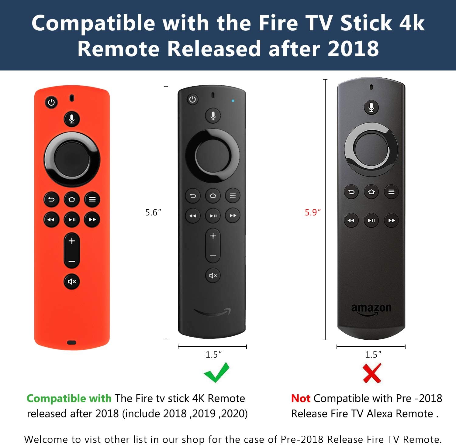 [2 Pack] Anti Slip Protective Case Compatible with Fire TV Stick 4K Remote - Pinowu Silicone Remote Case cover (Red + Purple)