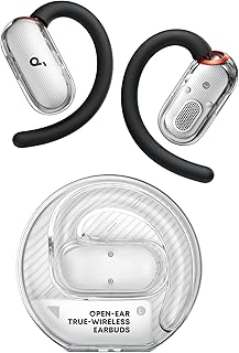 Soundcore Anker’s V40i Open Ear Headphones – Crystal Clear Design, Capless Case, 4 Adjustable Positions for Each Ear Size,…