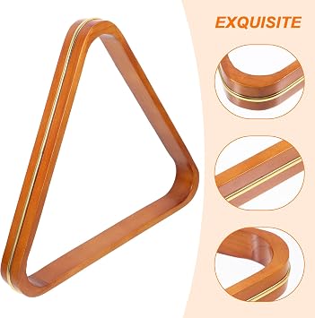 Uonlytech Triangle Billiard Rack Wooden Holder for Billiard Balls Lightweight and Sturdy Pine Wood Frame Suitable for Pool Table Accessories