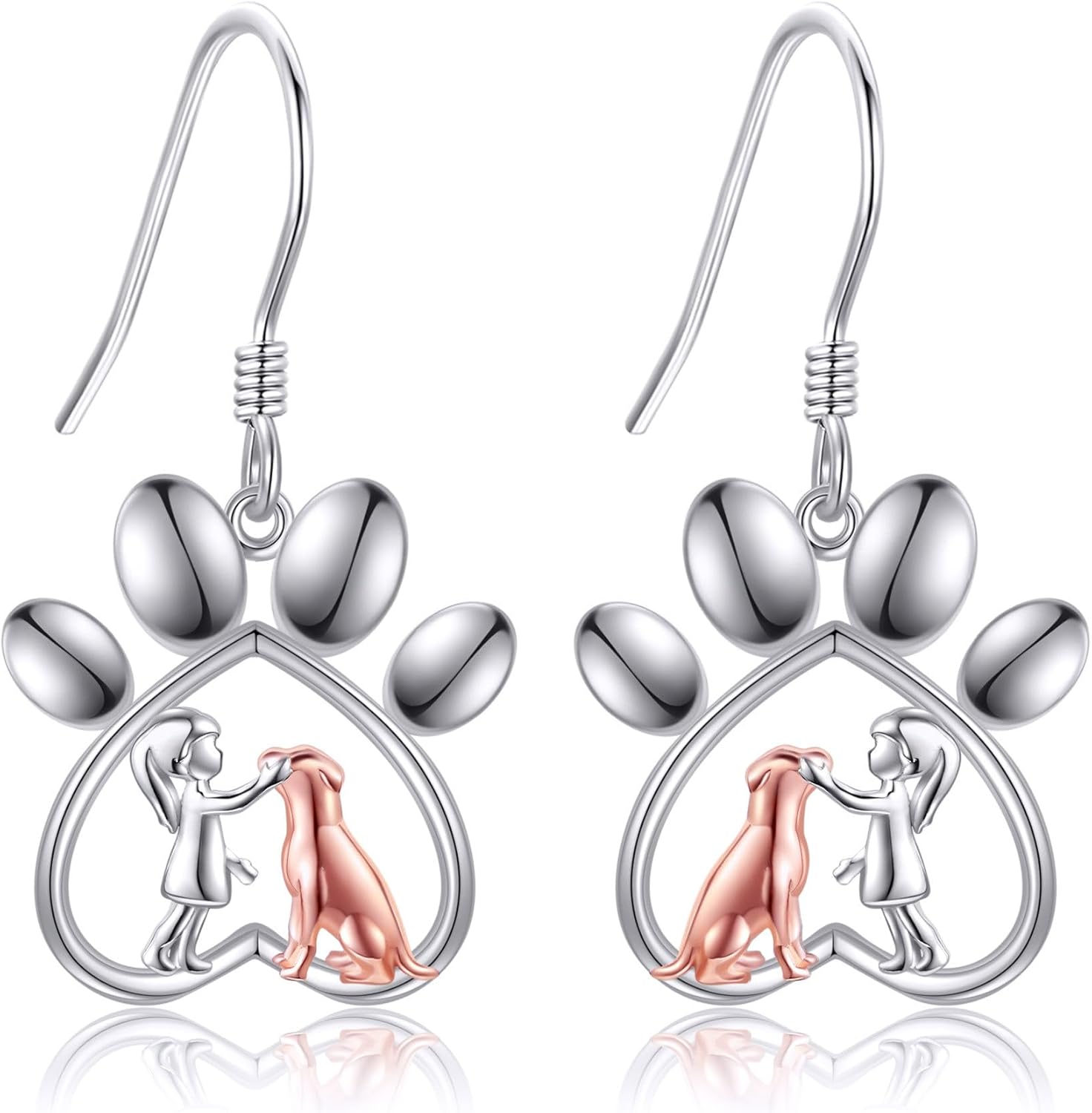 Sterling Silver Horseshoe/Dragonfly/Sport/Mermaid Dangle Drop Earrings Animal Jewelry for Women