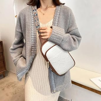 BOSTANTEN Sling Bag Quilted Crossbody Bags for Women Leather Fanny Pack