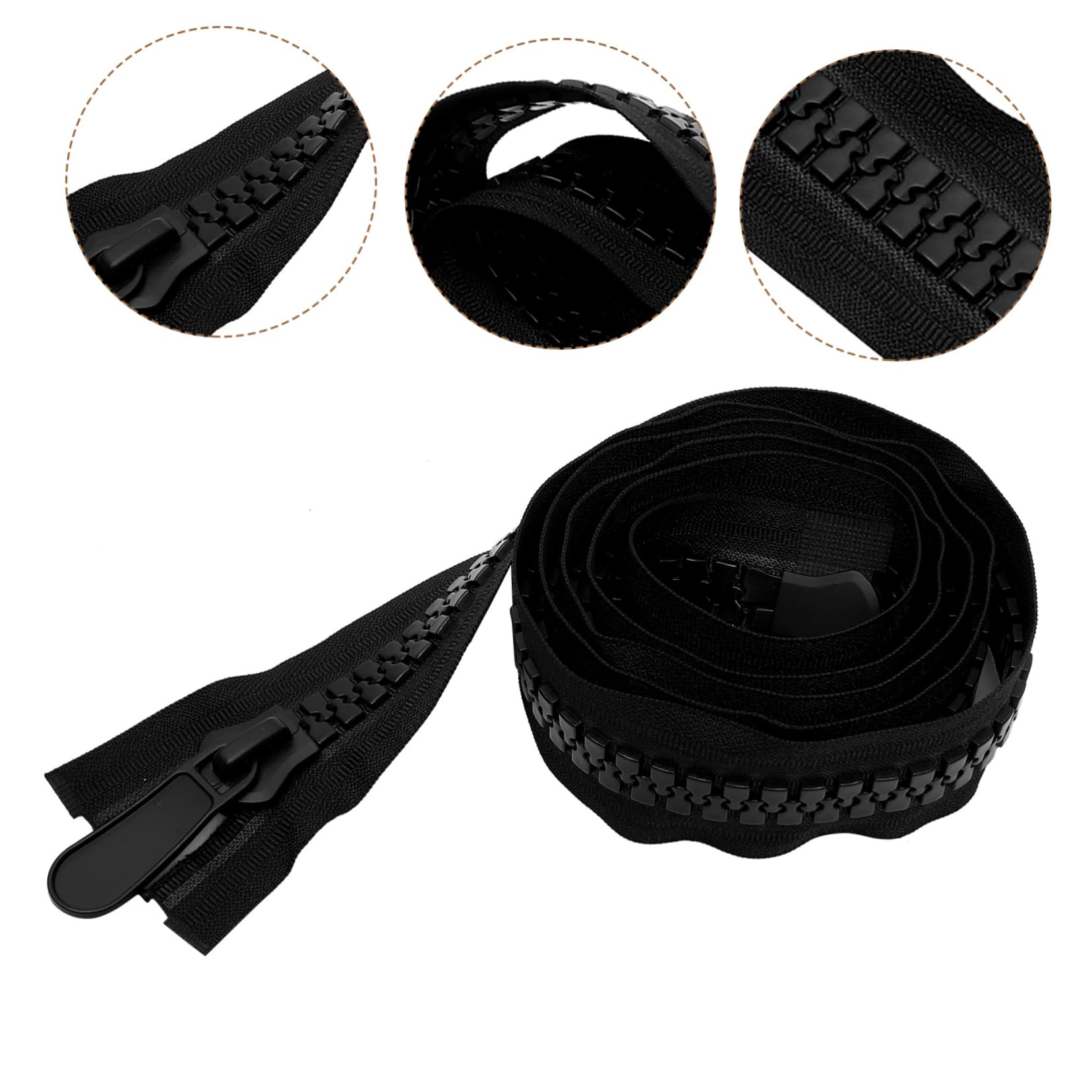 DIYEAH 2 Piezas Cremallera de doble cabezal n.º 20 cremallera de 2 vías cremallera para abrigo deslizador de reemplazo de cremallera cremalleras para coser largo chaqueta Accesorios paño