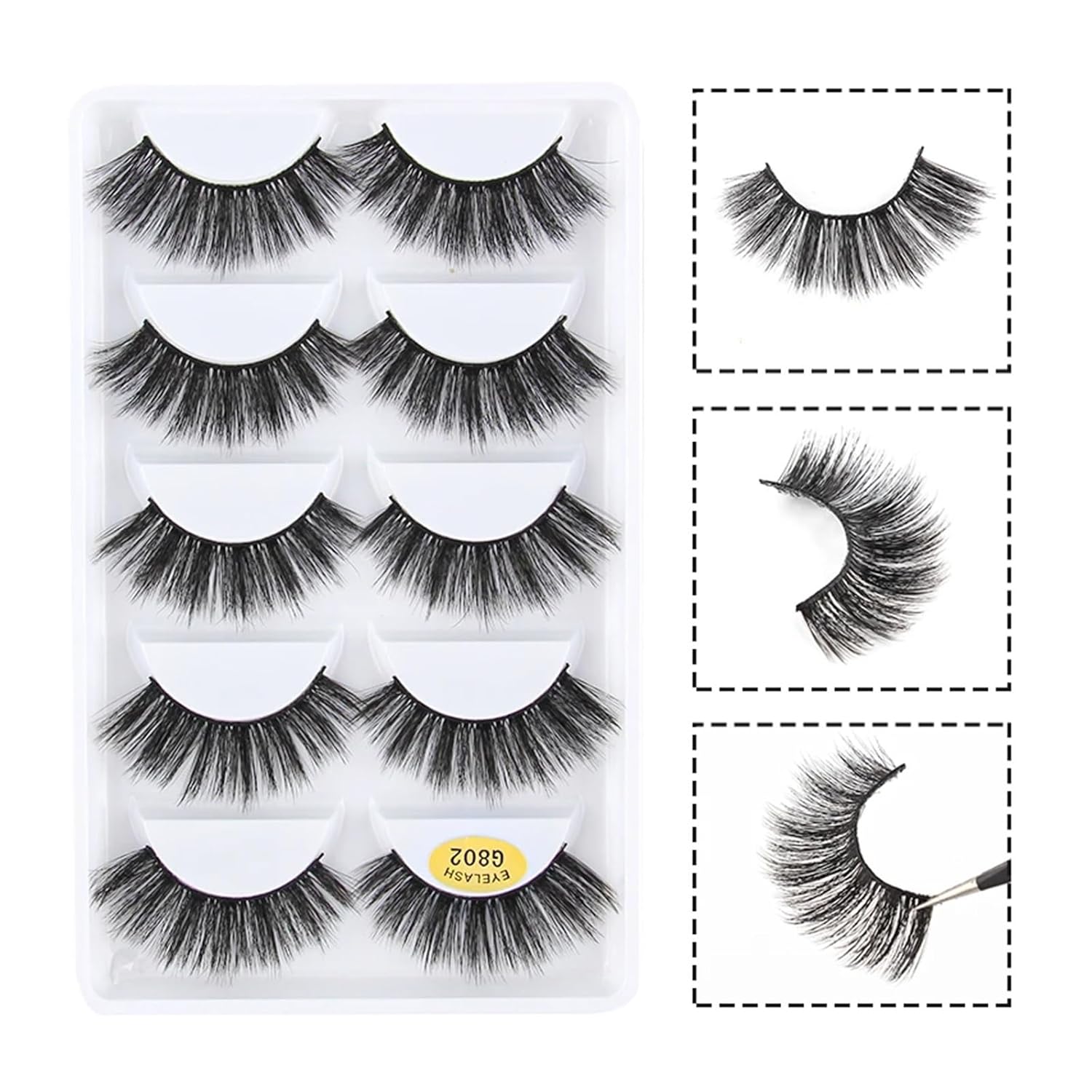 UAMOU Bulk 2 50 100 Boxes Eyelashes Faux Cils 3D Mink Lashes Natural Volume Eyelash Extension False Lashes