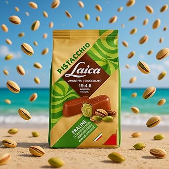 Katsy Style Dubai Pistachio Cream Pralines – Pack of 2, 95g Each, Premium Milk Chocolate with Smooth Pistachio Filling, Nutty Sweets for Gifting & Snacking