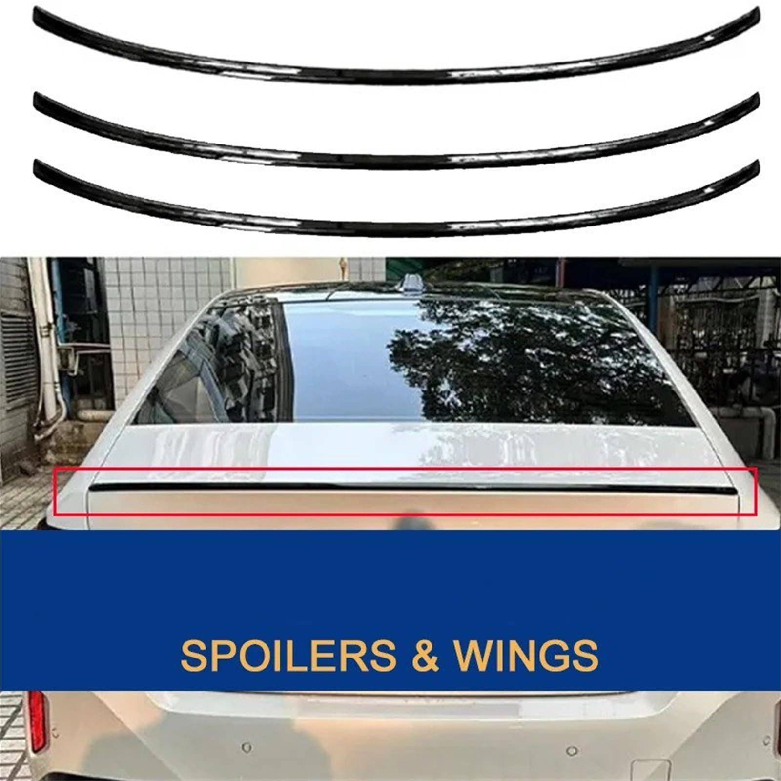 Spoiler Trasero De Coche para BMW Serie 5 G60 2024 Alerón Trasero Maletero Estilo Yaoye En Carbono Negro Brillante Accesorios para Coche Spoiler