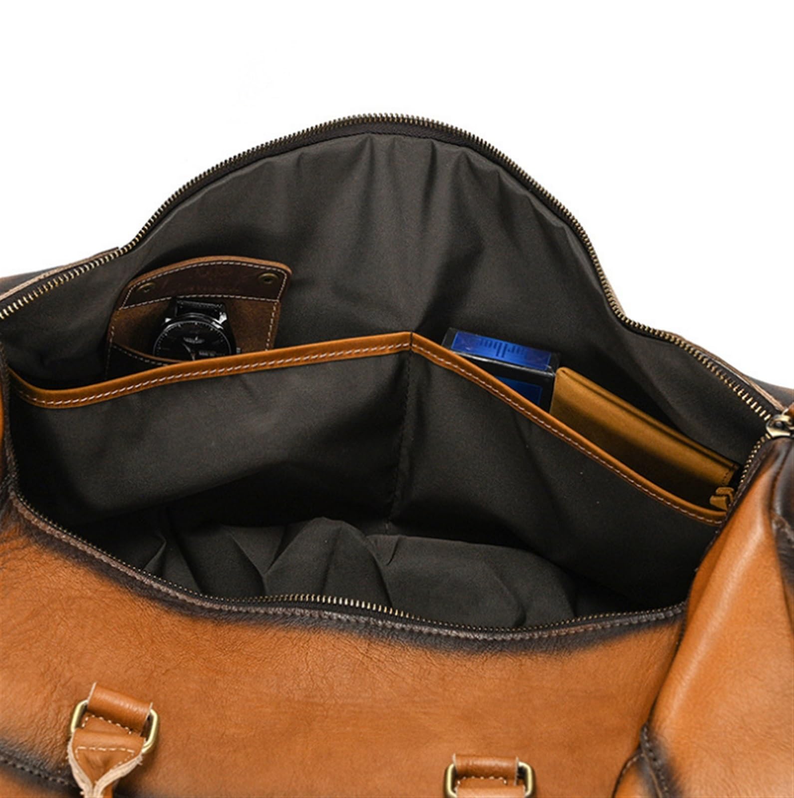 Bolsa Portatrajes Bolsa de Viaje El Petate De Cuero Hecho A Mano del Viaje 20inch, Avión Debajo del Asiento Lleva En Los Bolsos para Los Hombres Bolsa Portatrajes de Viaje Bolso Porta Trajes