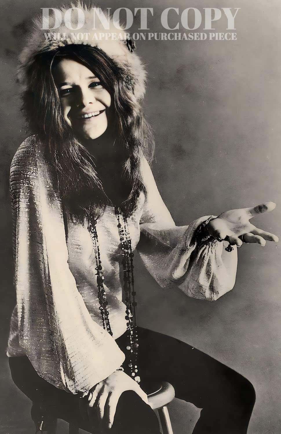 油絵原画　Janis Joplin Amazon.com: Janis Joplin Photograph 11 X 17 - Magnificent