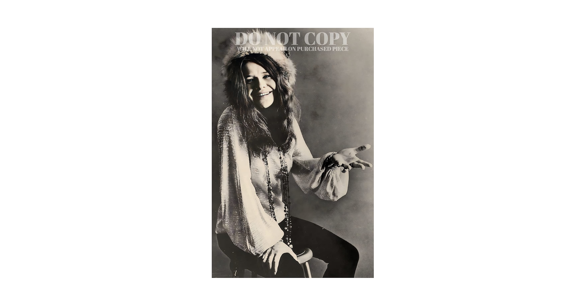 油絵原画　Janis Joplin Amazon.com: Janis Joplin Photograph 11 X 17 - Magnificent