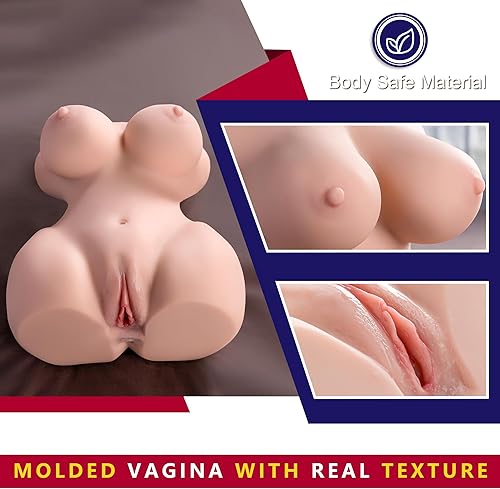 Miniatura 6 de Muñeca sexual de tamaño real para hombre, juguete vaginal con pechos realistas, anal, 12 libras, torso sexual realista de TPE masturbadores