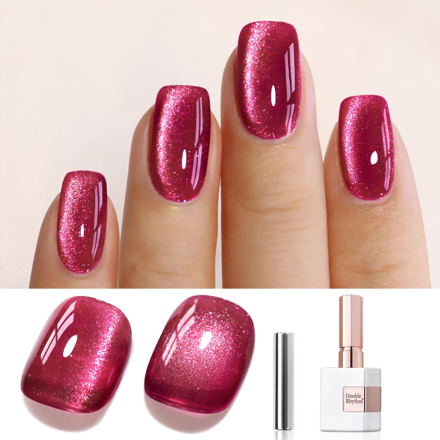 Amazon.com : Double Rhythm 0.5 OZ Cat Eye Gel Polish with Magnet
