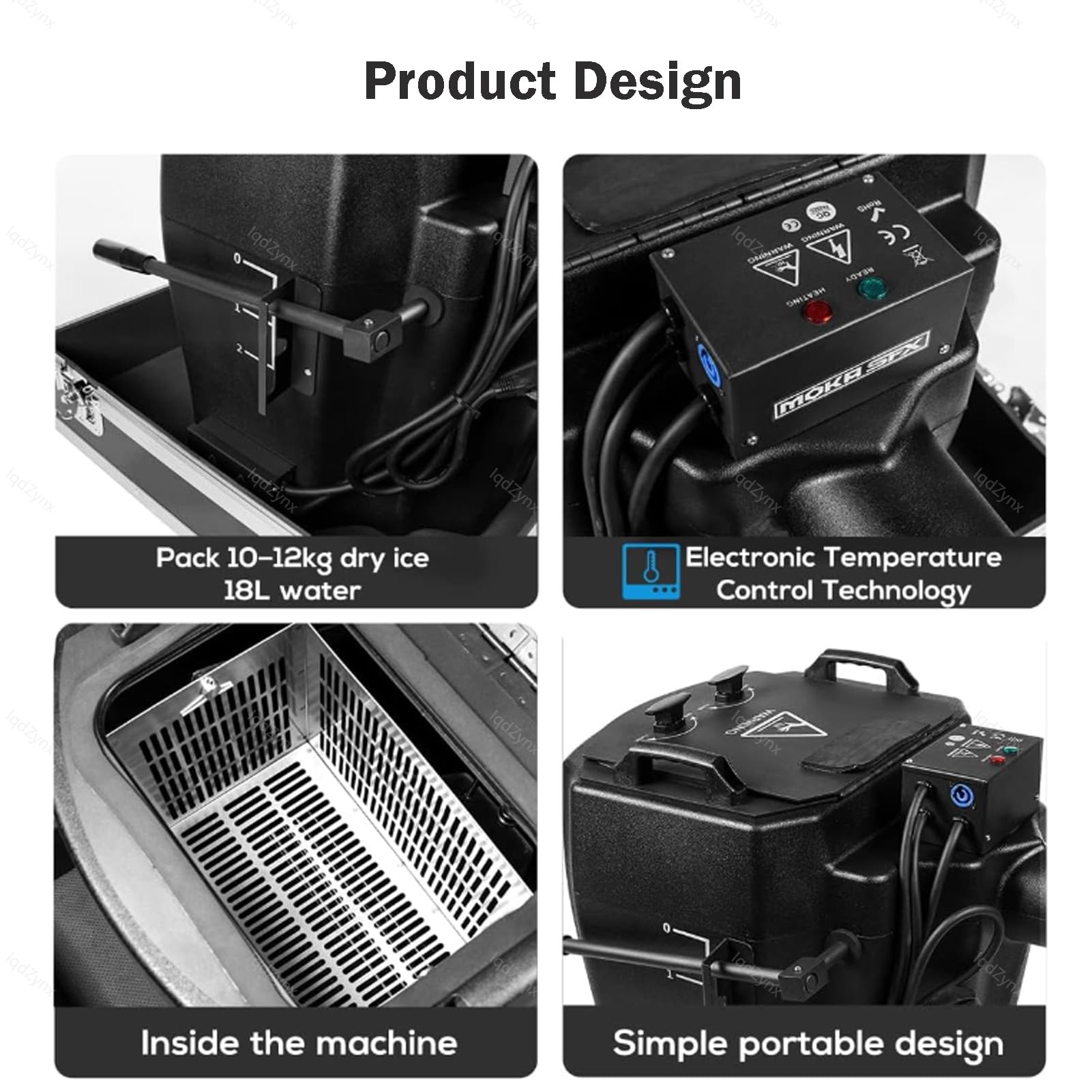 Machine à fumée à Glace carbonique 3500 W à Faible intensité pour Spectacles, Mariages, soirées DJ, Thermostat Intelligent, Diffusion de fumée sans Ventilateur