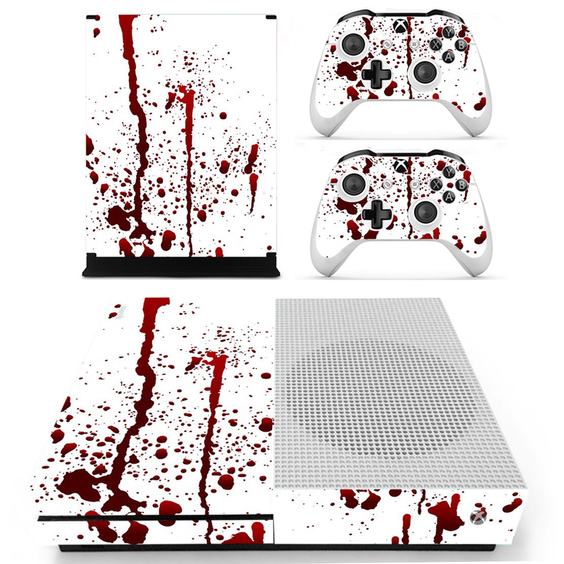 DOTBUY Vinyl Decal Full Body Skin Sticker For Microsoft Xbox One S Console And 2 Controllers And Kinect 2.0 (Carbon Fiber Black) — view 10