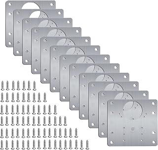 Cabinet Hinges Repair Plate - 12PCS Stainless Steel Hinge Repair Brackets Kit,Kitchen Cupboard Door Hinge Repair Plate Kit Includes Fixing Screws