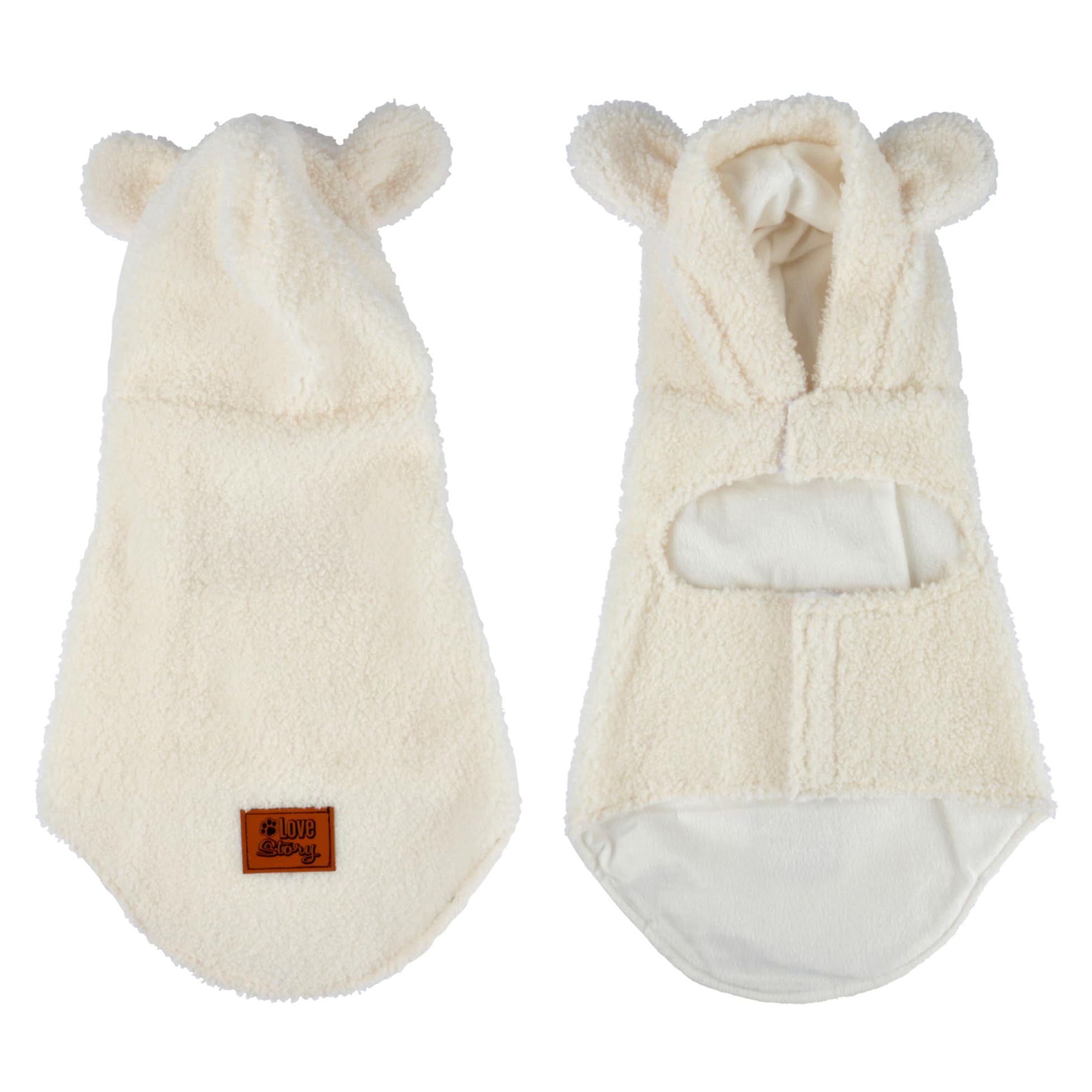 Love Story, Wooly Curly Wool Soft Jacket L/45 cm Ecru