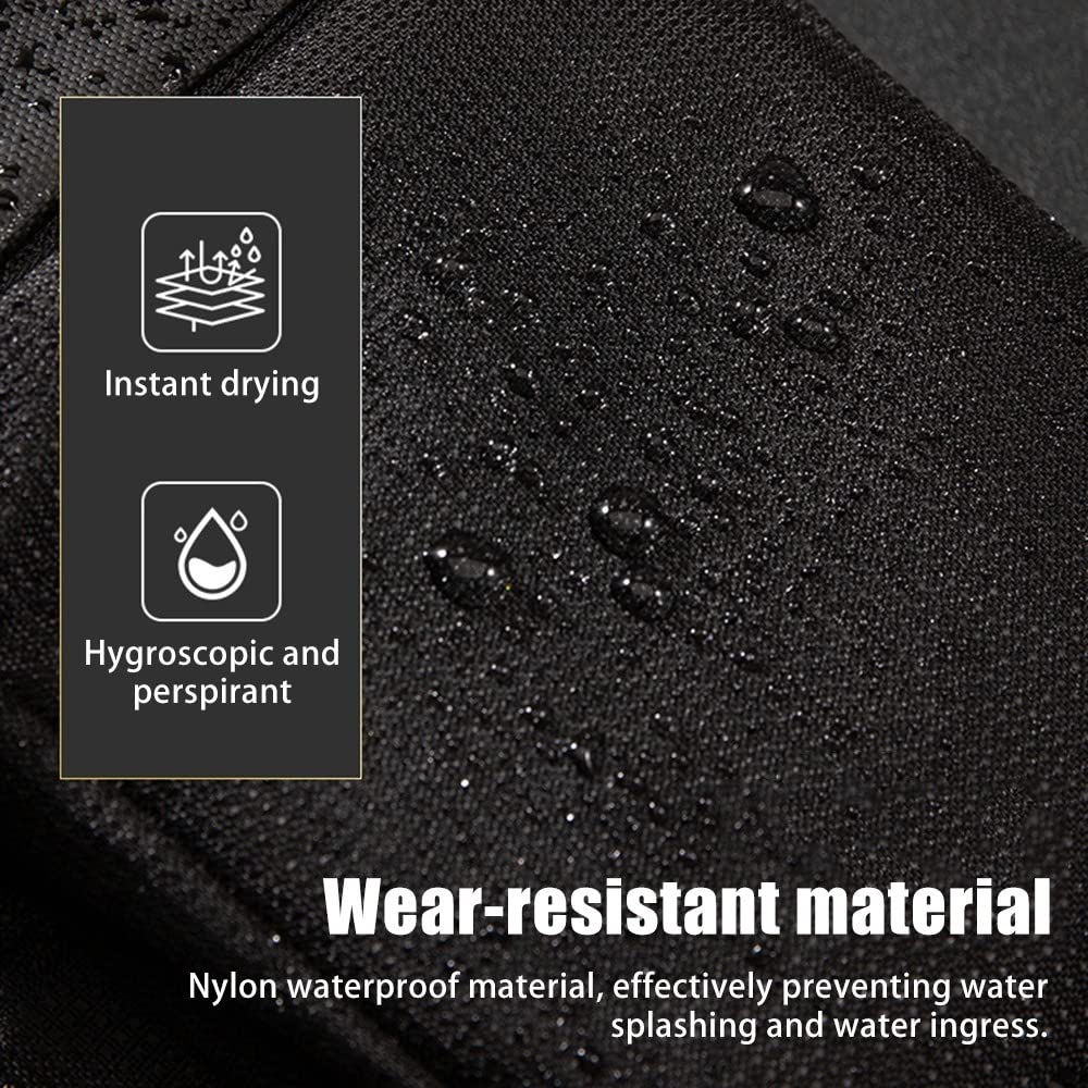 Bolso bandolera impermeable para hombre/mujer, Negro L, 60-110 cm
