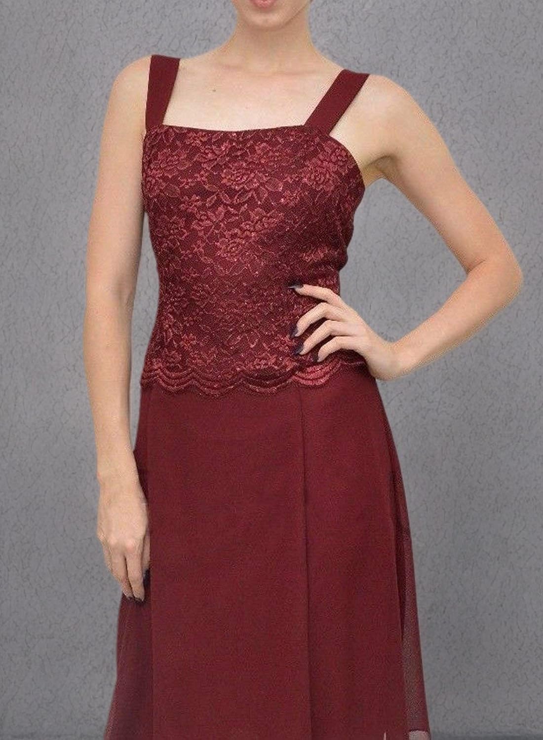 Tea Length Mother of the Bride Dresses-Lace Evening Formal Dress Chiffon Wedding Guest Groom Dress Floral Lace Jacket