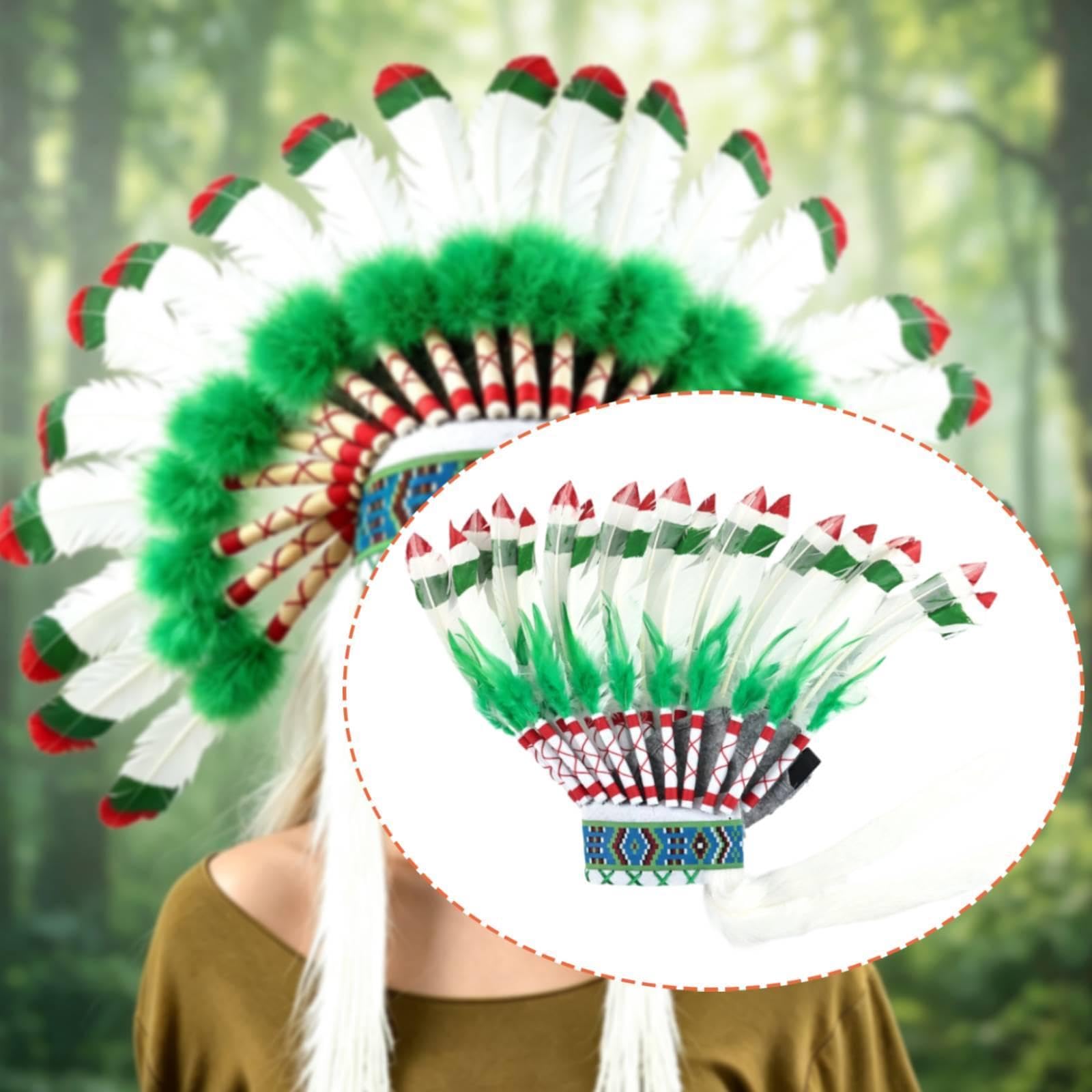 Piume Artificiali, Costumi per Rappresentazioni Teatrali, Verde Bianco