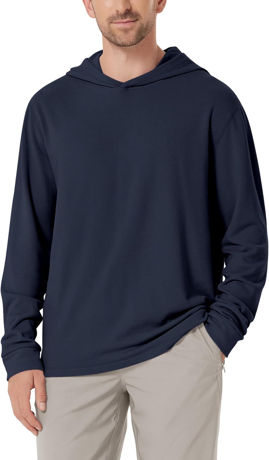 ODODOS Men's Stretch Fleece Hoodies – Ultra-Soft Cozy Warm Pullover Top Long Sleeve Hooded Sweatshirts