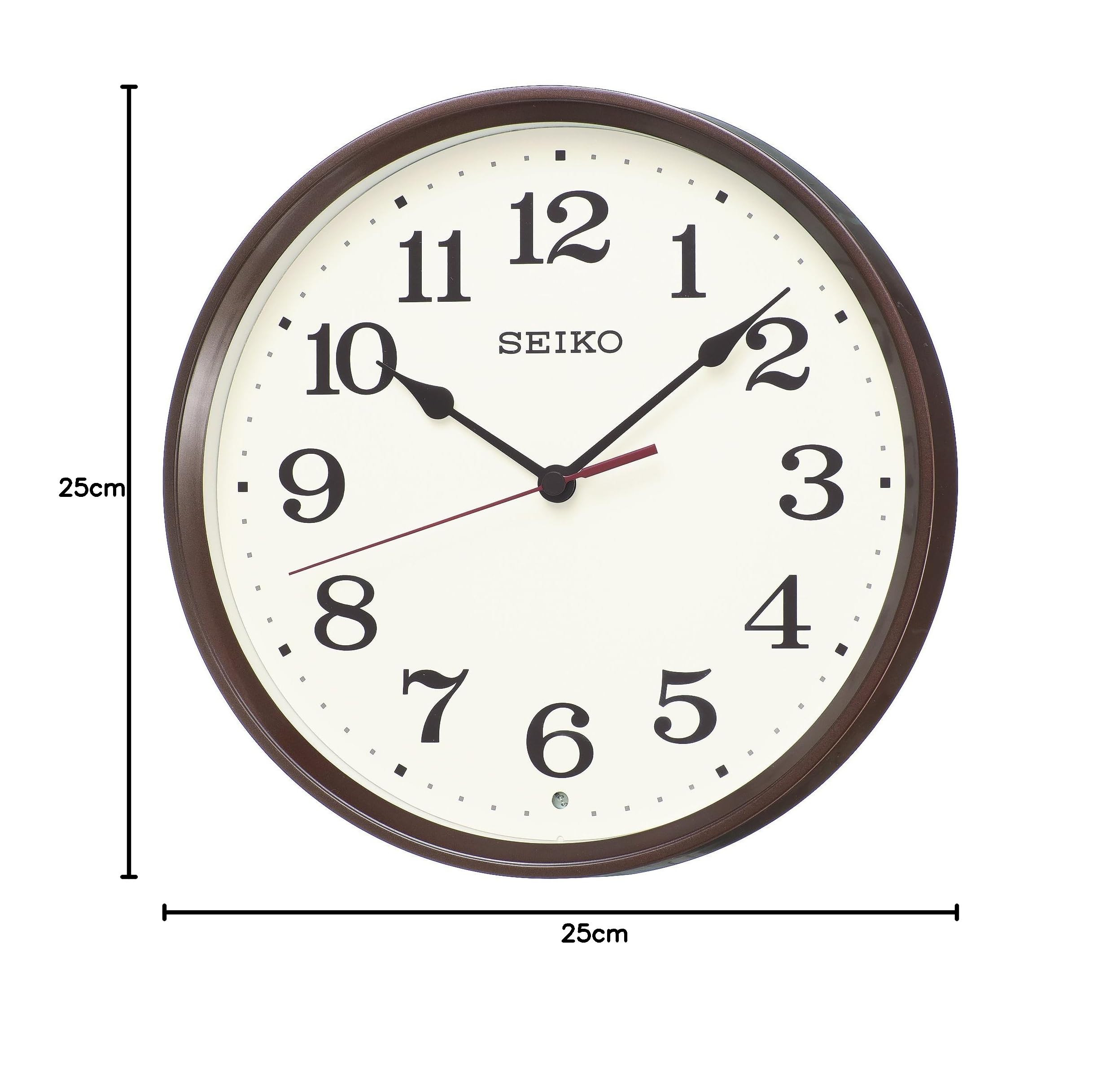 Amazon.co.jp: セイコー クロック 掛け時計 電波 アナログ 茶