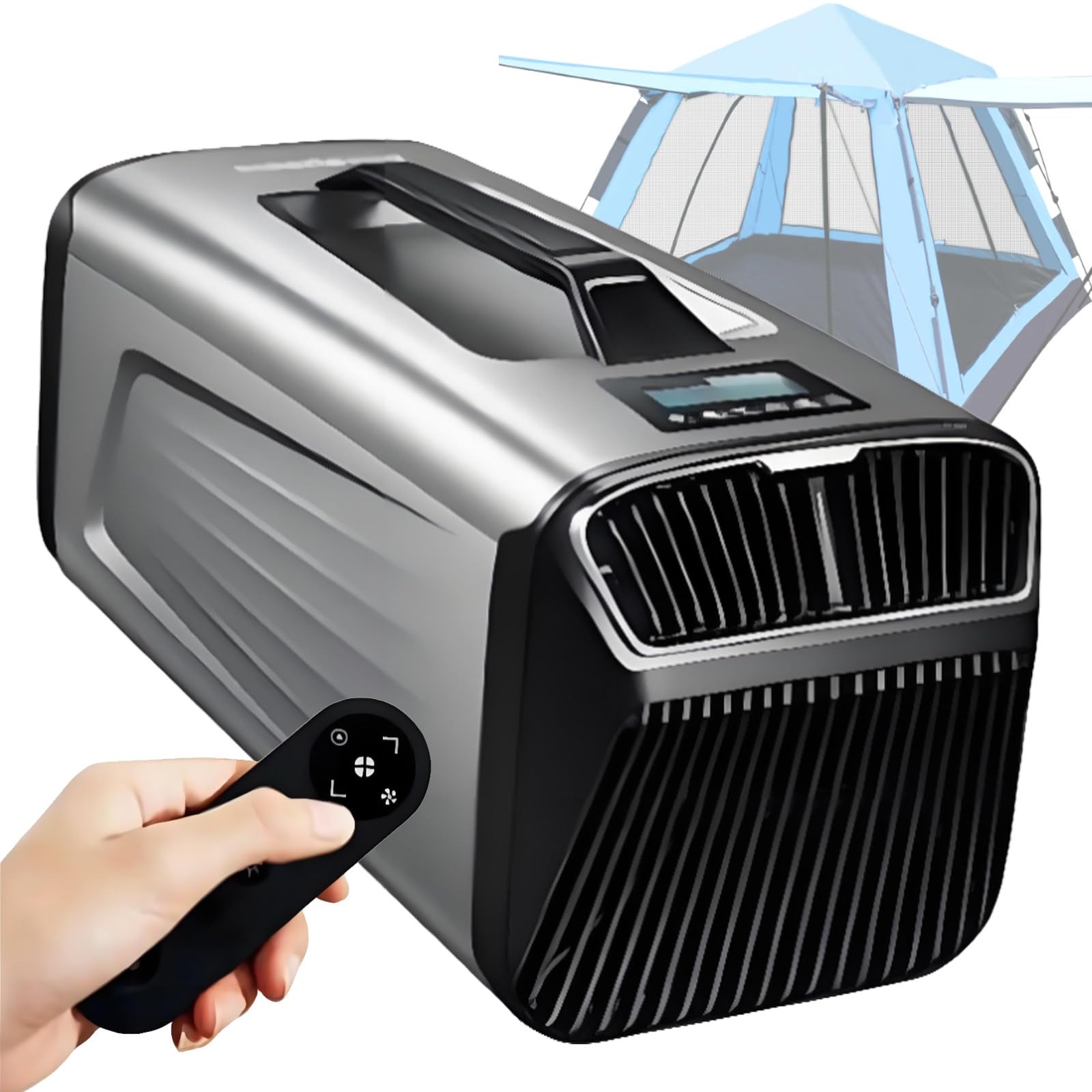 DOZPAL Portable Air Conditioner for Camping, Tent & Off-Grid Use, 5200 BTU Mobile Tent Air Conditioner 4-in-1 Air Conditioner with 24H Timer & Remote Control, Up to 10㎡/107 sq ft 12V