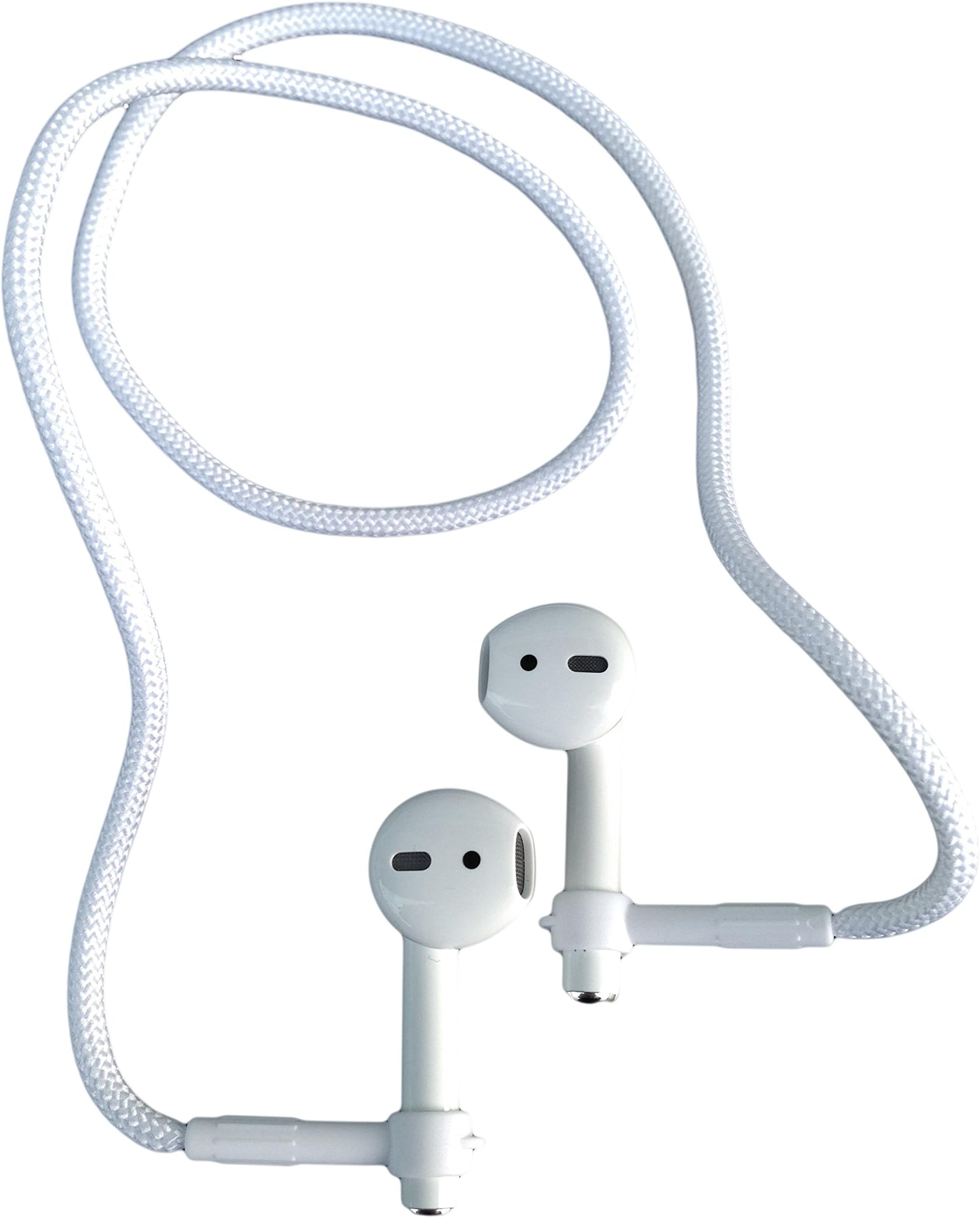 EARBUDi Cord - Grips On And Off Your Apple Wireless Airpods Soft 22" Tether Securely Holds Airpods Around Your Neck Comfortable Leash Or Necklace To Save Your Airpod White