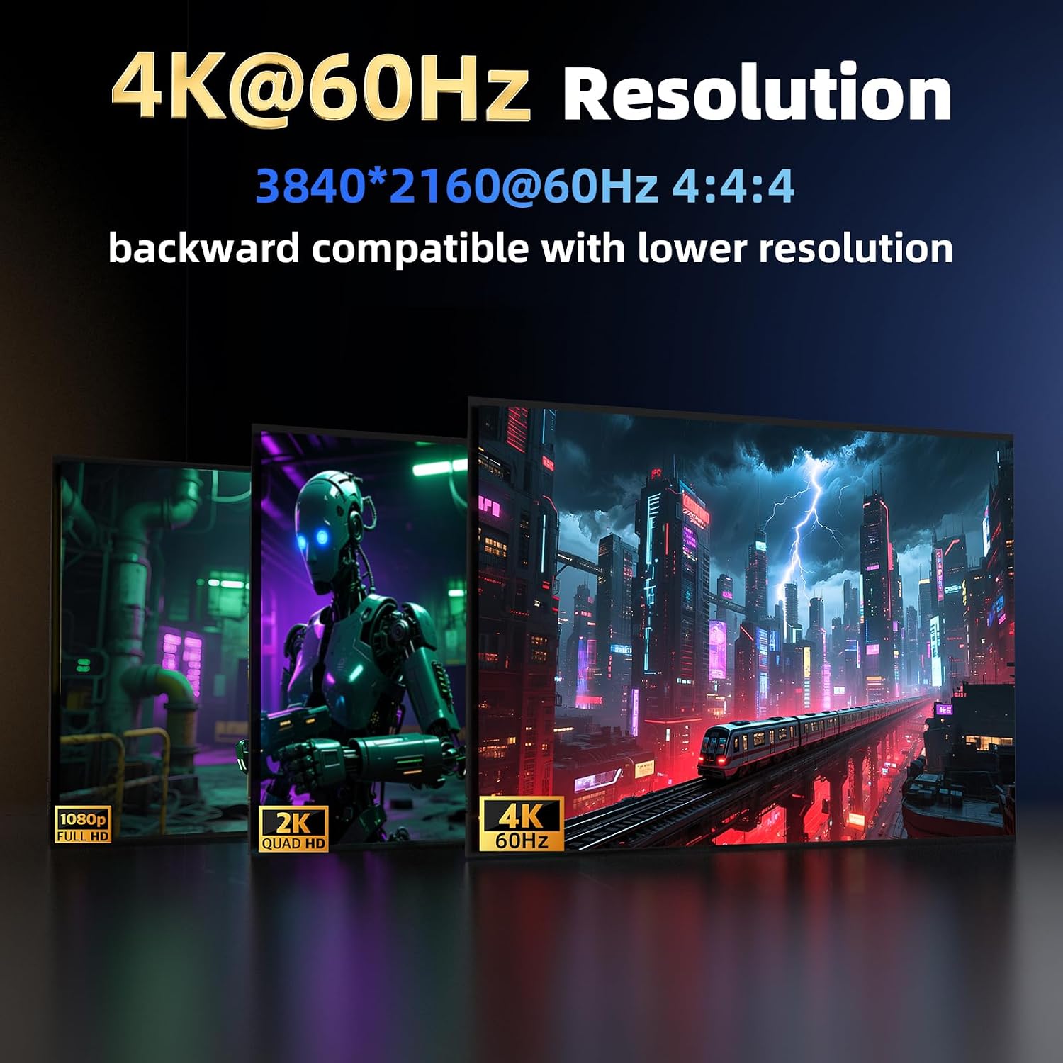 KVM Switch 4 Computers 1 Monitor, Reyoten HDMI 4K@60Hz, USB 3.0, Adaptive EDID, Plug & Play
