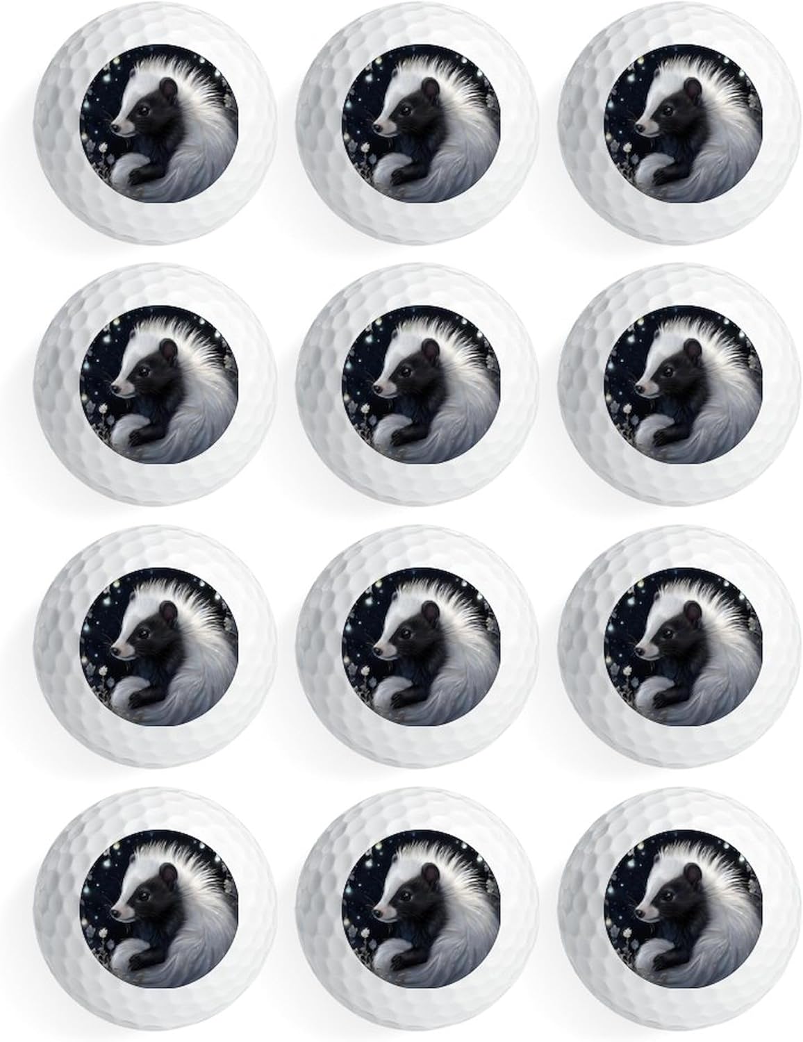 CafePress Cute Baby Skunk Novelty Golf Balls (Pk of 12)