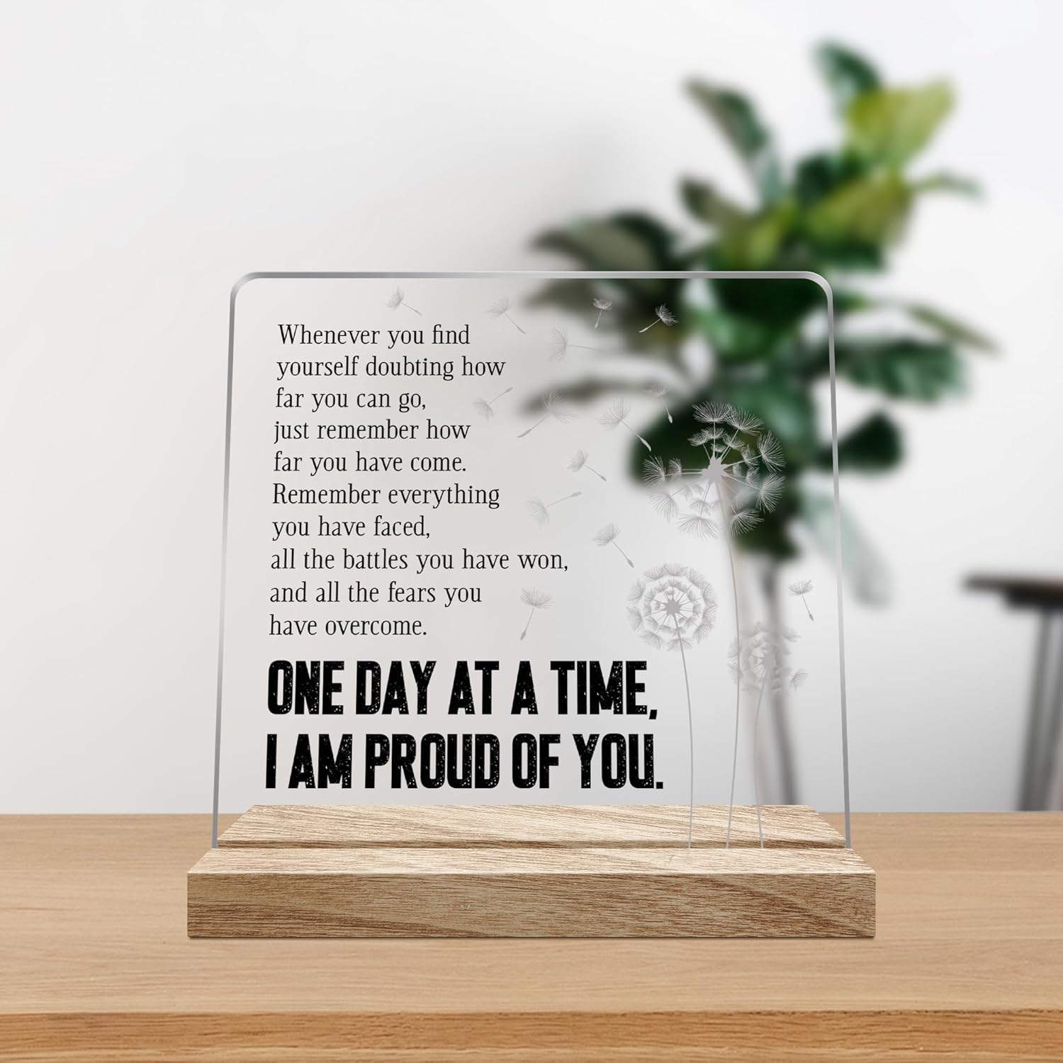 Sobriety Desk Décor Gifts for Men, Sober Gifts for Women, Motivational Desk Sign Decoration for Home, 4x4 Inches - Image 2