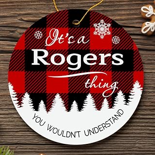Christmas Tree with City Rogers AR Ornament - It's a Rogers Thing You Wouldn't Understand - Keepsake Plastic Round Decoration Ornament 3" Hometown