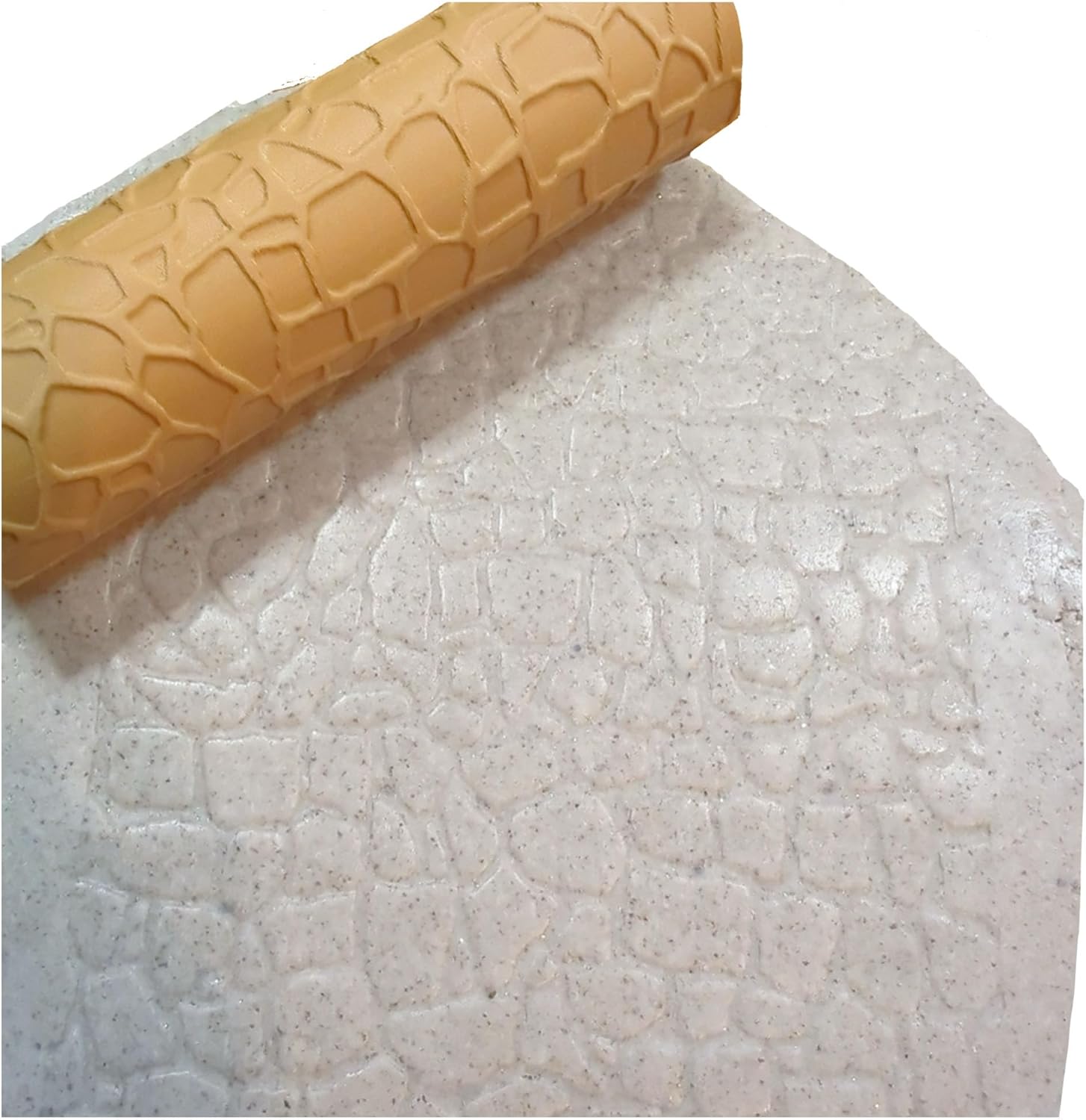 Cobblestone Texture Roller, 4 Inches Tall, Clay texture roller Seamless Design art craft diorama STL Loot Factory Set 1 (Full set of 6)