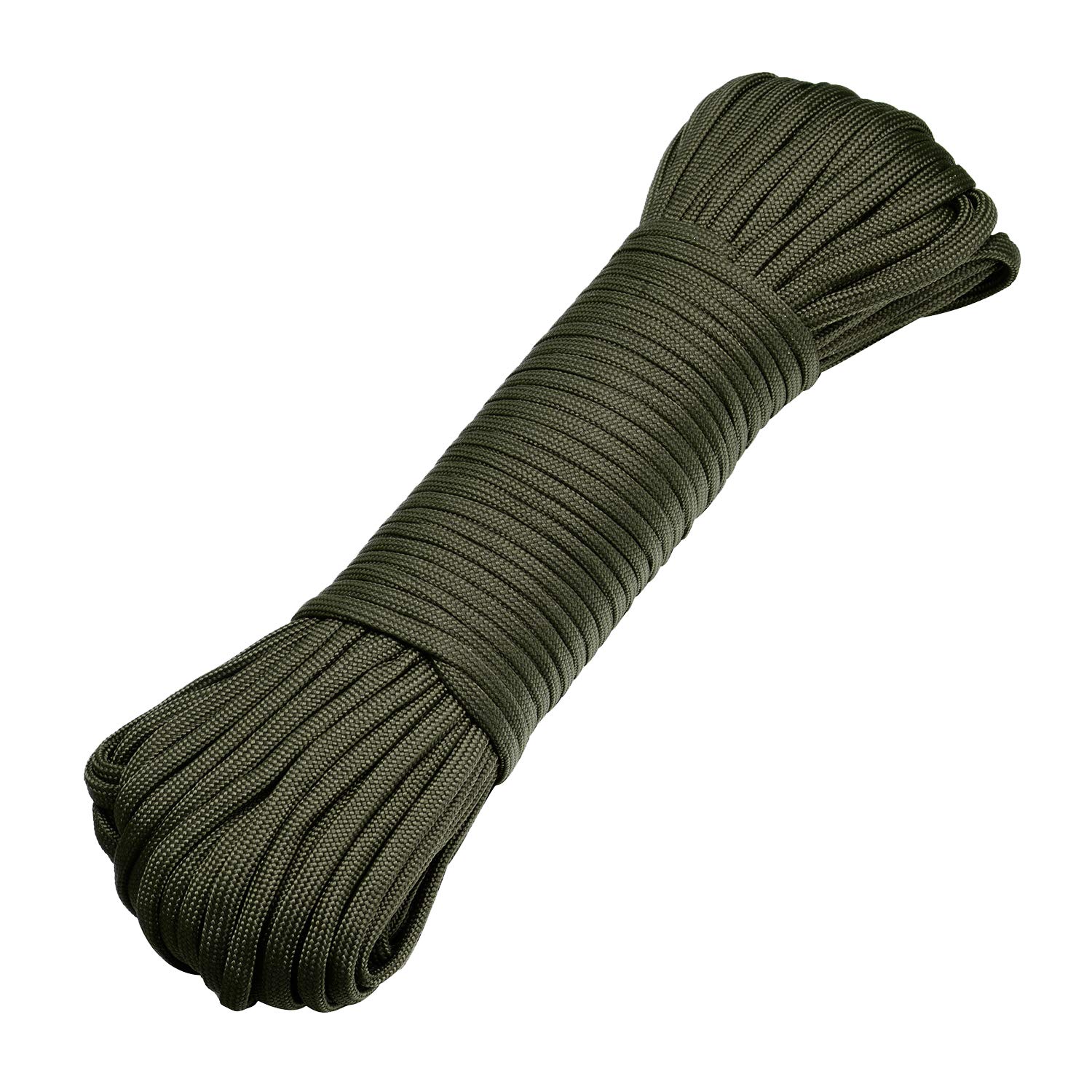 DonDon Cuerda de 30 Metros de Nylon Cuerda de Paracord Cuerda de Supervivencia para Actividades al Aire Libre, para Camping y para Manualidades 4 mm – 7 filamentos Verde Oscuro Camouflage — view 10