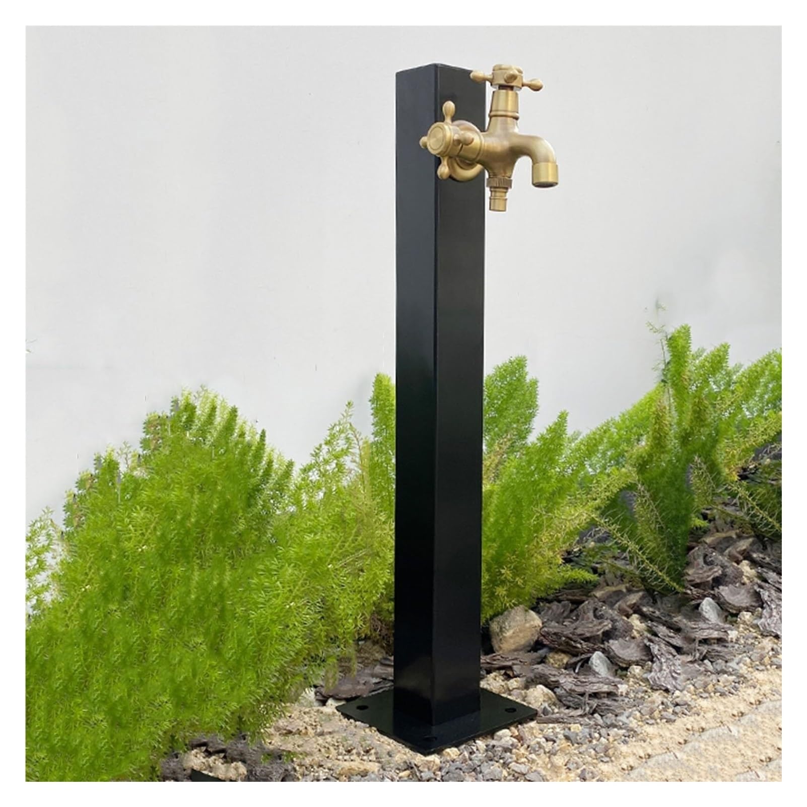 ZYCHSJXA Stainless Steel 304 Outdoor Water Column - Self-Supporting Hose Stand with Locking Faucet Anti-Leak Dispenser Garden Fountain for Irrigation