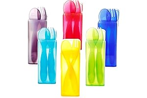 Youngever Plastic Silverware for Lunchbox