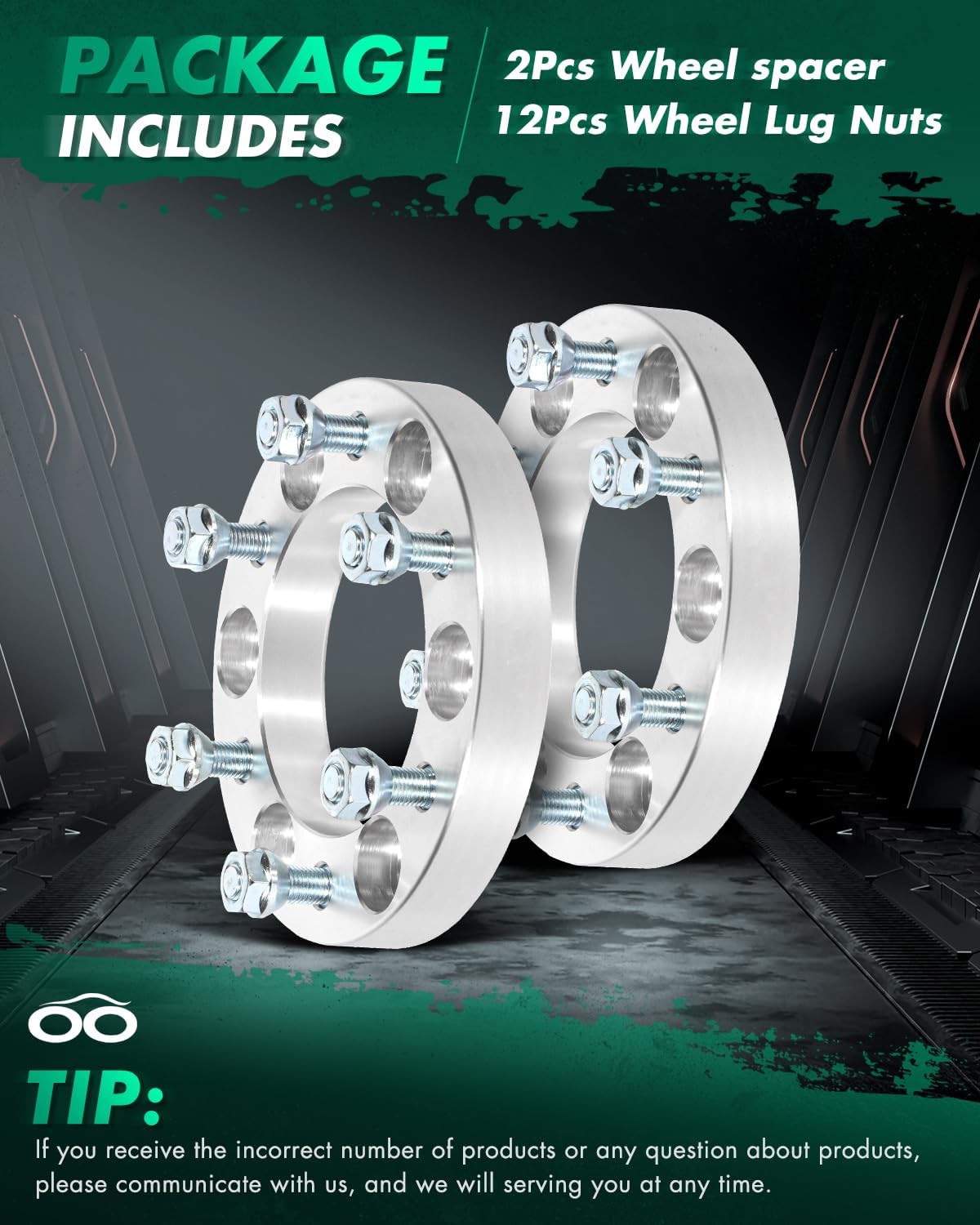 SCITOO 2Pcs 6x5.5 Wheel Spacers 1 inch Thread Pitch 12x1.5 Hub Bore 108mm 6 Lug Wheel Spacers Fit for Colorado Ram 50 Raider D50 Canyon Passport H3T H3 Entourage i-370 i-290 i-350