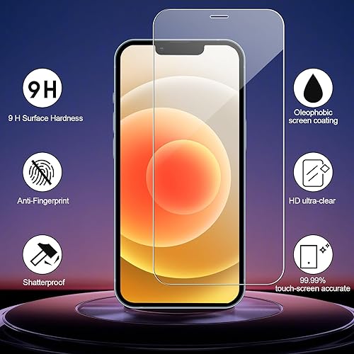 Miniatura 3 de AVOAR Paquete de 3 protectores de pantalla para iPhone 12iPhone 12 Pro, vidrio templado de 6.1 pulgadas 9H, protección de vidrio de pantalla