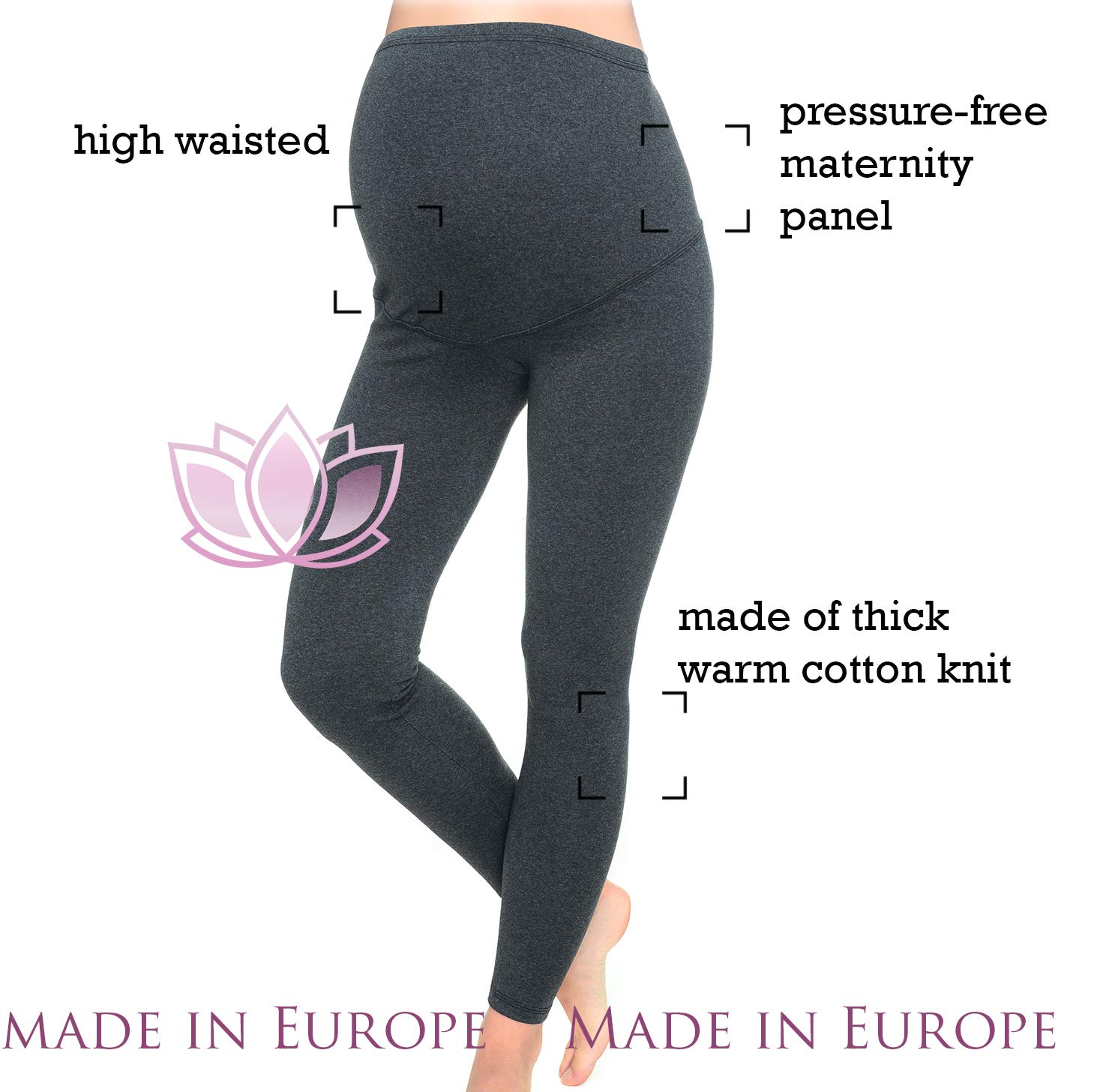 Mija – długie legginsy ciążowe/legginsy ciepłe na zimę/bawełna 7203