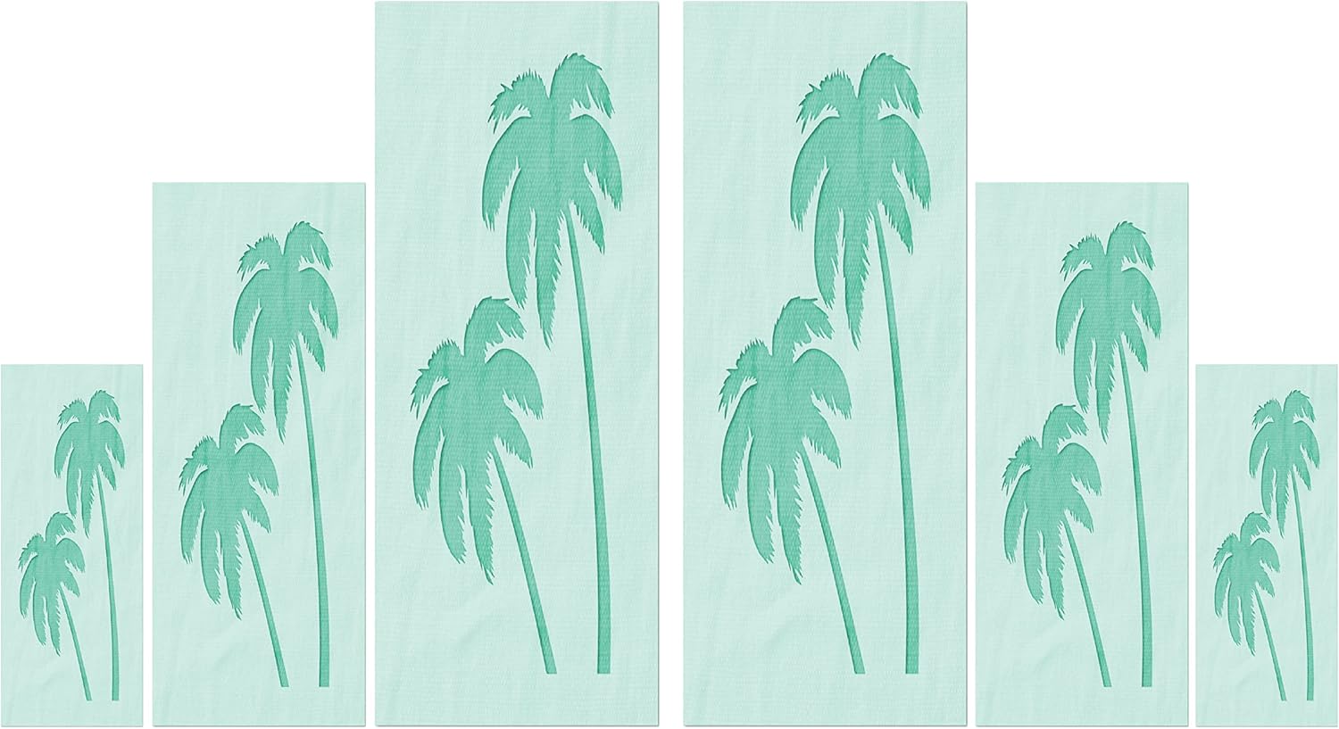 Stencil Stop Leaning Palm Trees Stencil - Reusable for DIY Projects, Painting, Drawing, Crafts - 14 Mil Mylar Plastic (9 x 18 inches)