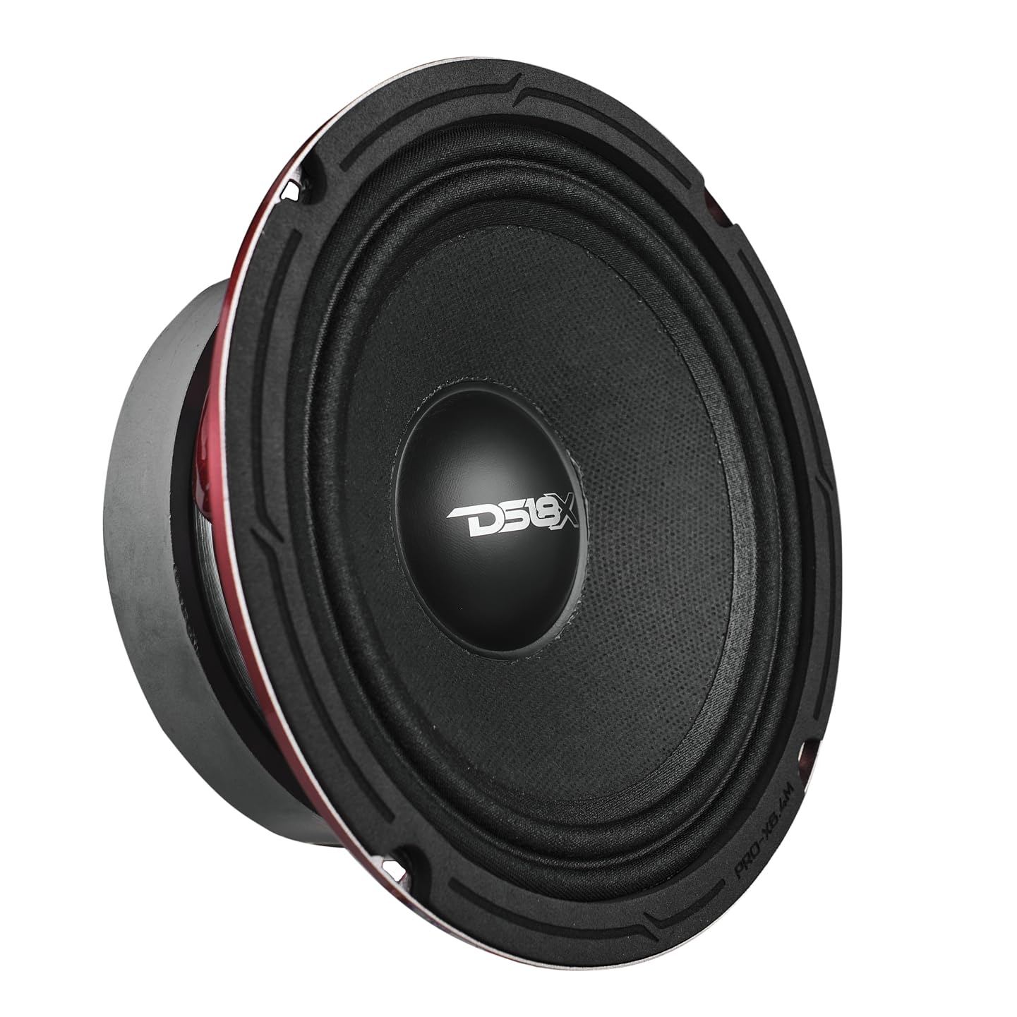 DS18PRO-X6.4M Loudspeaker - 6.5", Midrange, Red Aluminum Bullet, 500W Max, 250W RMS, 4 Ohms - Premium Quality Audio Door Speakers for Car or Truck Stereo Sound System (1 Speaker)