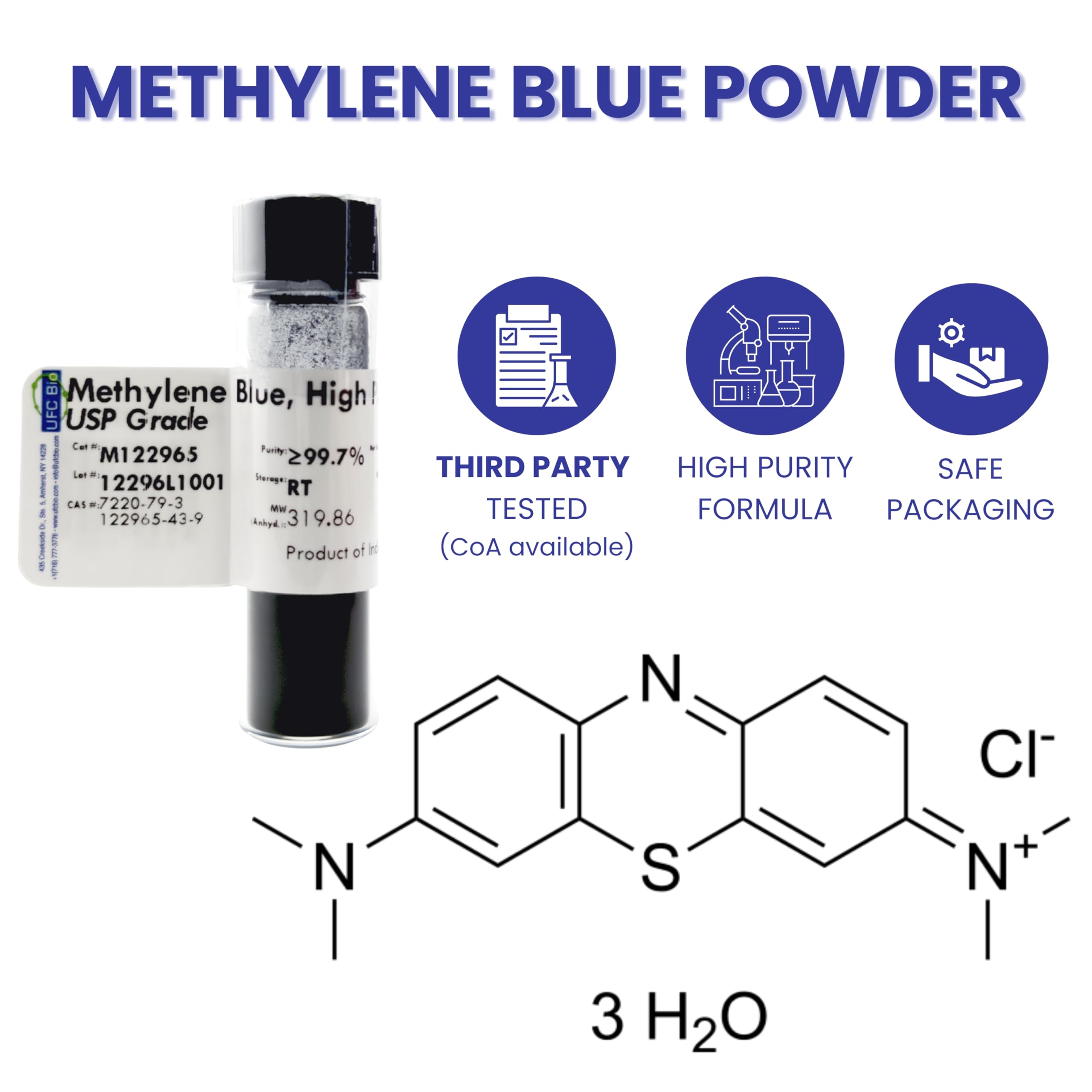 Snapklik.com : Methylene Blue Powder - USP Grade