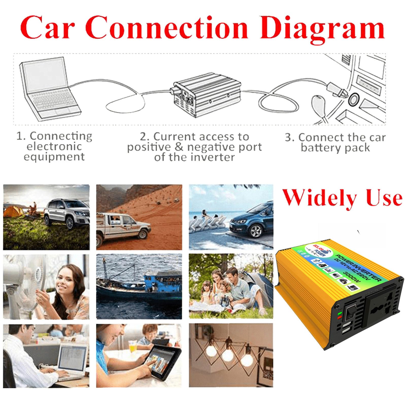 Kit inverter solare off-grid da 3000 W con pannello impermeabile da 18 W e controller da 30 A