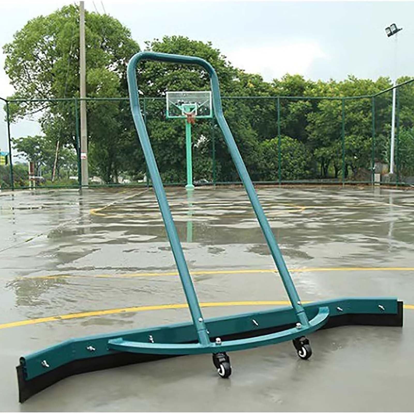 Escobilla de goma de aleación de aluminio para eliminar el agua del suelo comercial, ideal para canchas de tenis deportivas, con hoja de espuma EVA para una acción eficiente de barrido de lluvia.