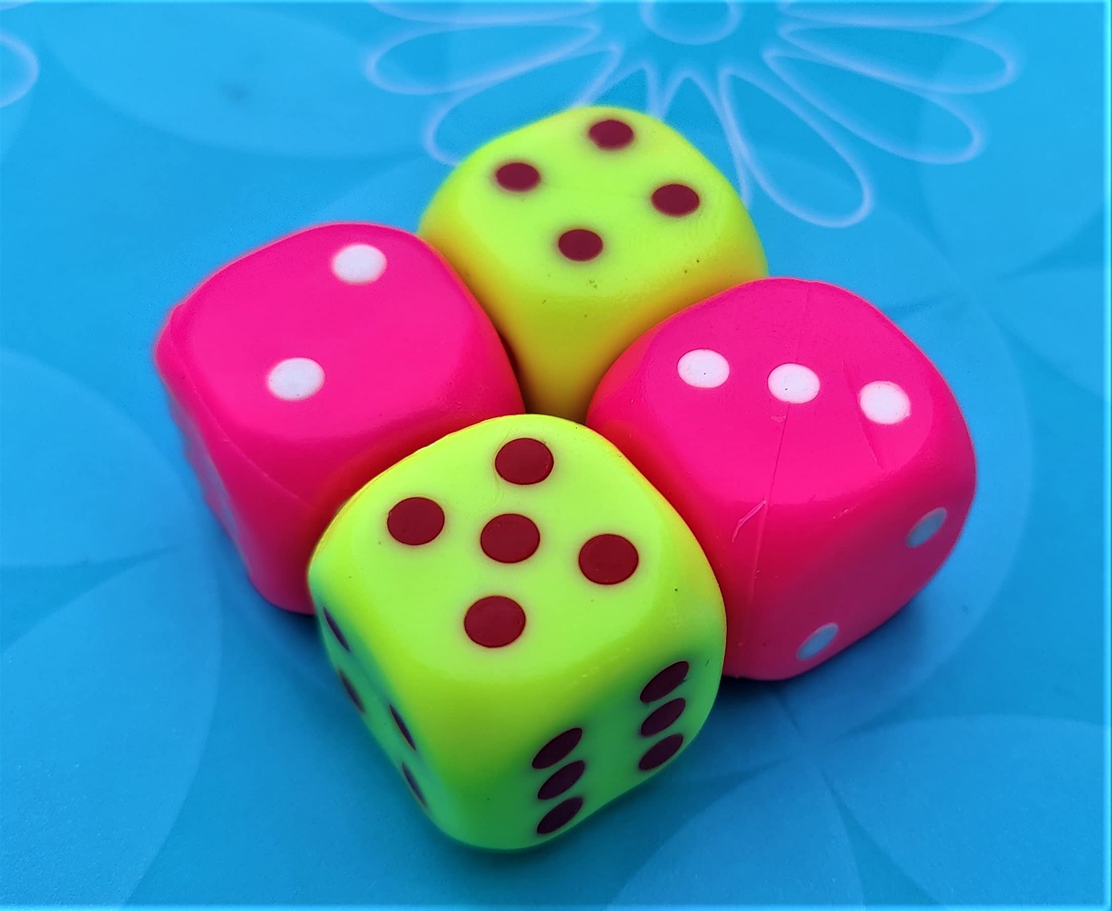 Buy SSKR Pack of 4 Piece 25mm Very Big Size Six Sided Multi Color